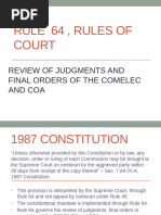 Rule 64 Civil Procedure | PDF | Judgment (Law) | Certiorari