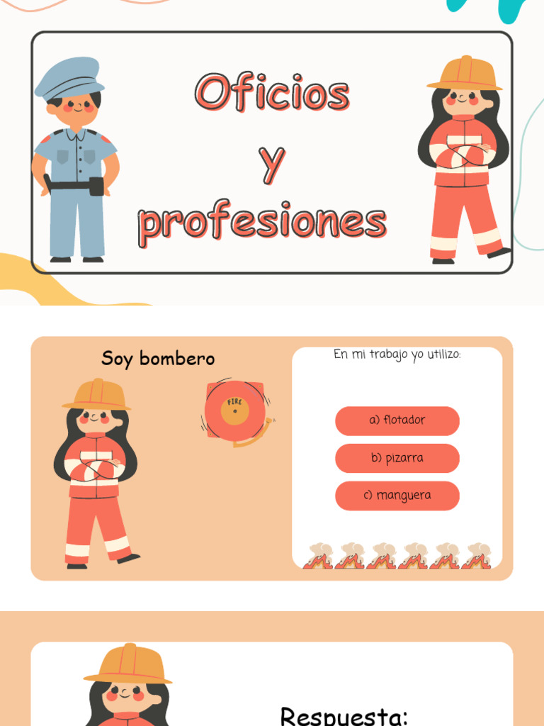 Presentación Oficios y Profesiones Ilustrado Colorido | PDF