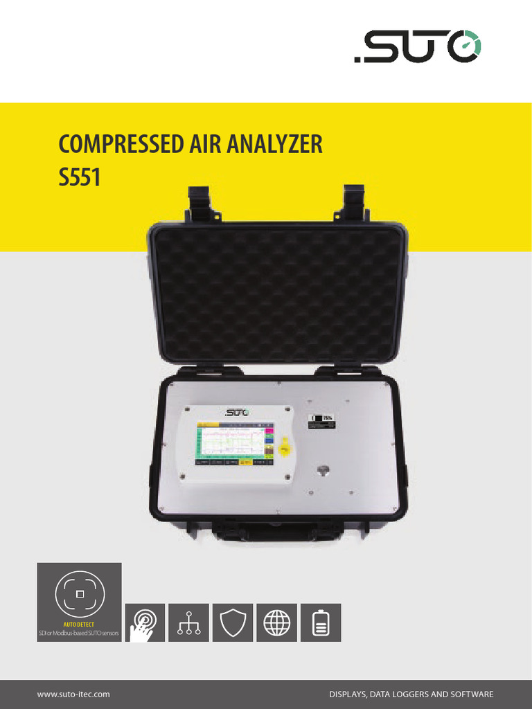S551 Compressed Air Analyzer Overview | PDF | Electrical Connector | Wi Fi