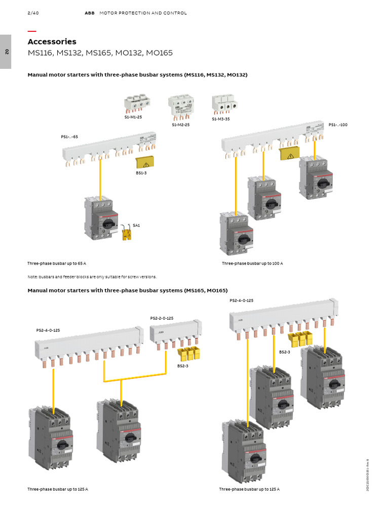 Busbar System MS - Manual Motor Starter | PDF | Electricity ...