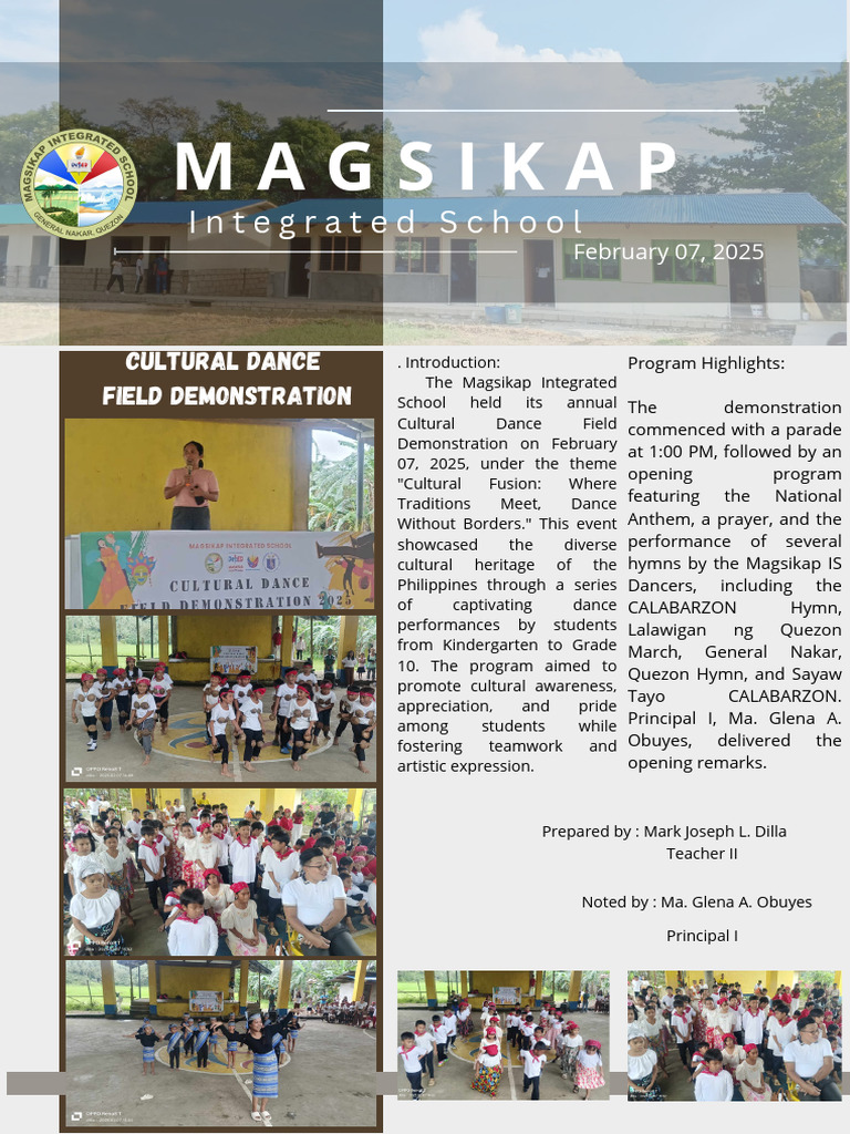 Field Demonstration Newsletter | PDF | Dances | Performing Arts