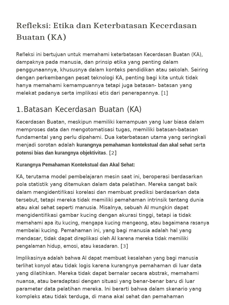 Keterbatasan Etika Kecerdasan Buatan | PDF