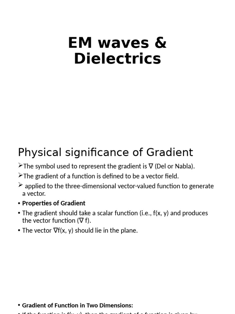 Physical Interpretation of Gradient | PDF