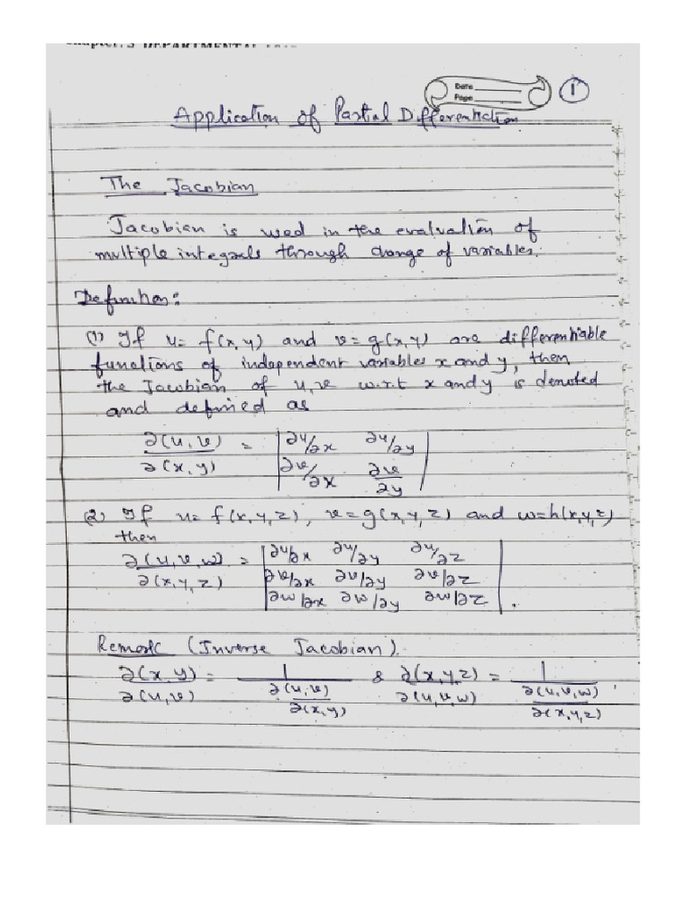Application of Partial Differentiation | PDF