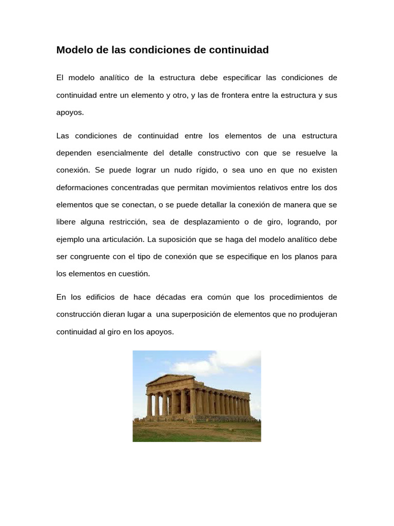 Modelo de Las Condiciones de Continuidad | PDF | Rigidez | Mecánica