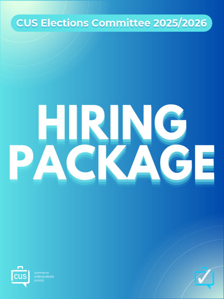 CUS Elections Hiring Package | PDF | Elections | Communication