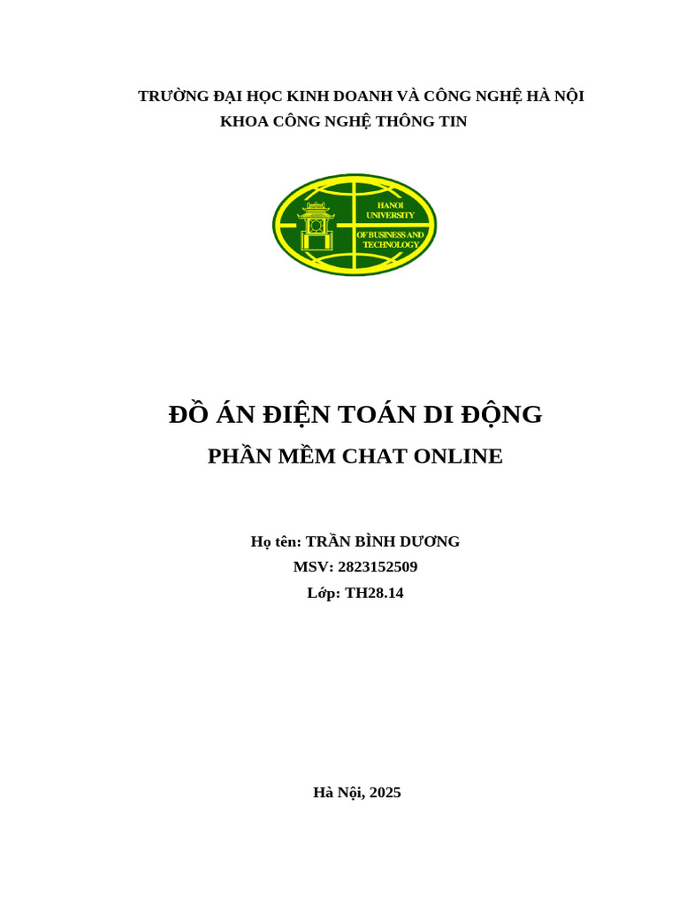 Bao Cao DTDD | PDF