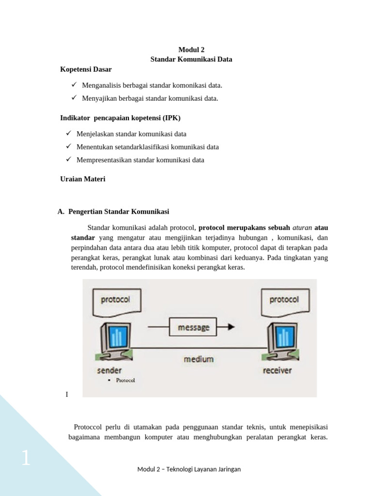 Standar Komunikasi Data dan Protokol | PDF