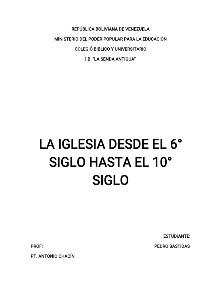 Historia de La Iglesia 2 | PDF | imperio Bizantino | Carlomagno