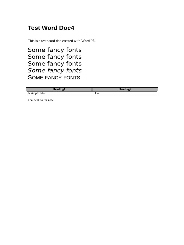 Test Word Doc 4 | PDF