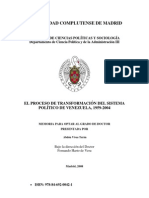 Abdón Vivas Terán - Tesis Doctoral Sistema Politico Venezolano (VER SISTEMAS POLITICOS)