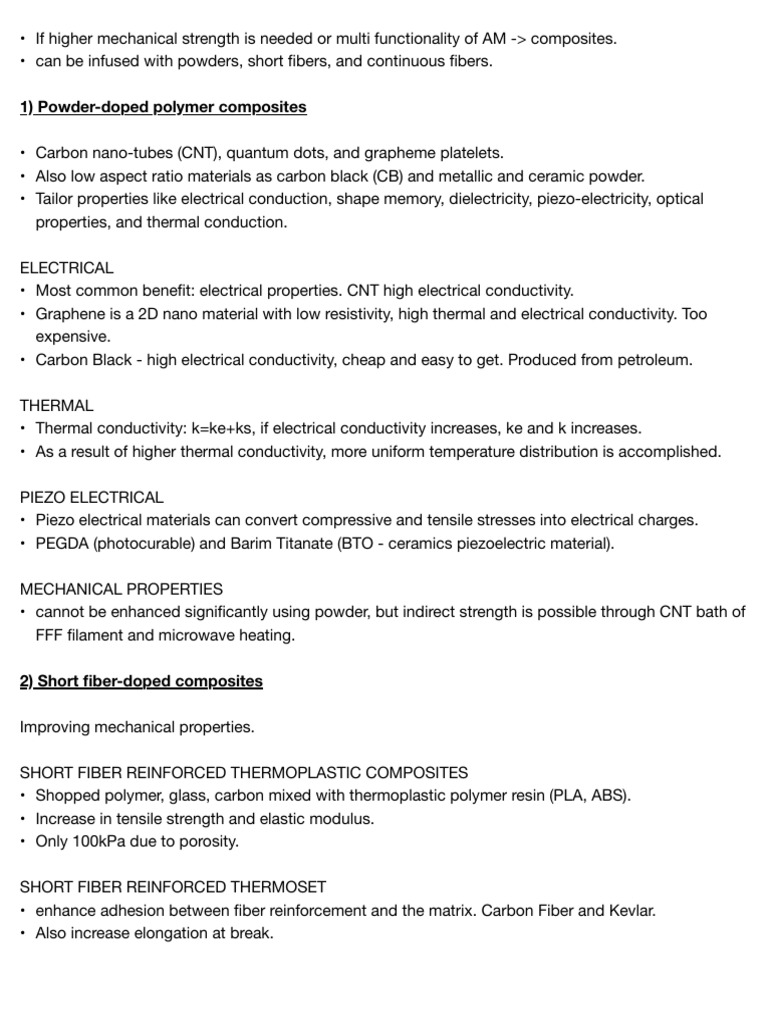 Summary Reading AM Book - Chapter 3 Polymer Composites | PDF ...