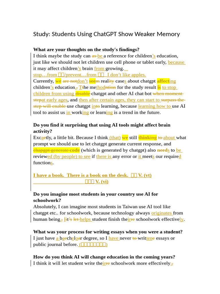 Students Using ChatGPT Show Weaker Memory | PDF | Information Science ...