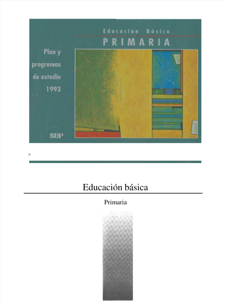 Plan de Estudios Primaria 1993 | PDF | Educación primaria | Tiempo de ...