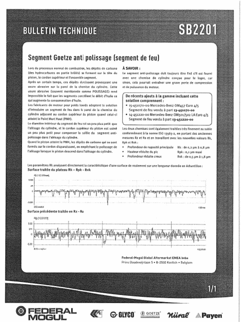 Bulletin Technique Segment Goetz | PDF