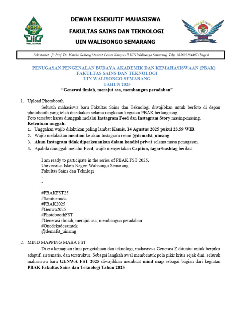 Penugasan Pbak FST 2025 Fiks | PDF
