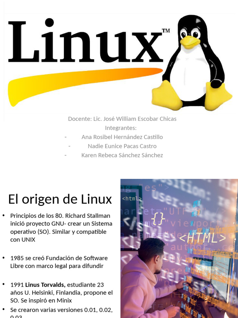 Historia y características de Linux | PDF | Distribución de Linux ...