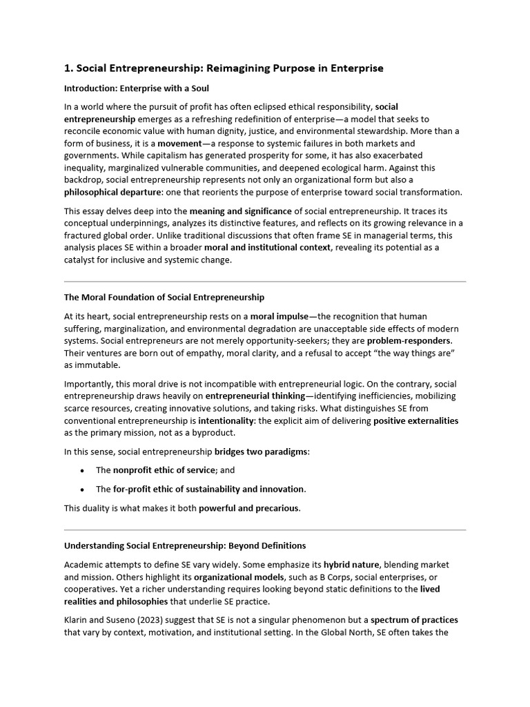 Entrepreneurship Research | PDF | Entrepreneurship | Social ...