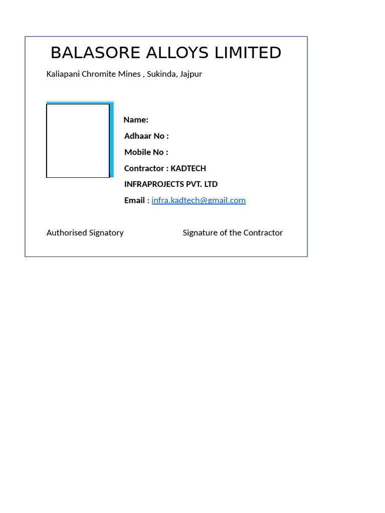 Balasore Alloys Limited Gatepas Paper | PDF