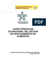 Caracterización Ocupacinal Procsiento de Alimentos