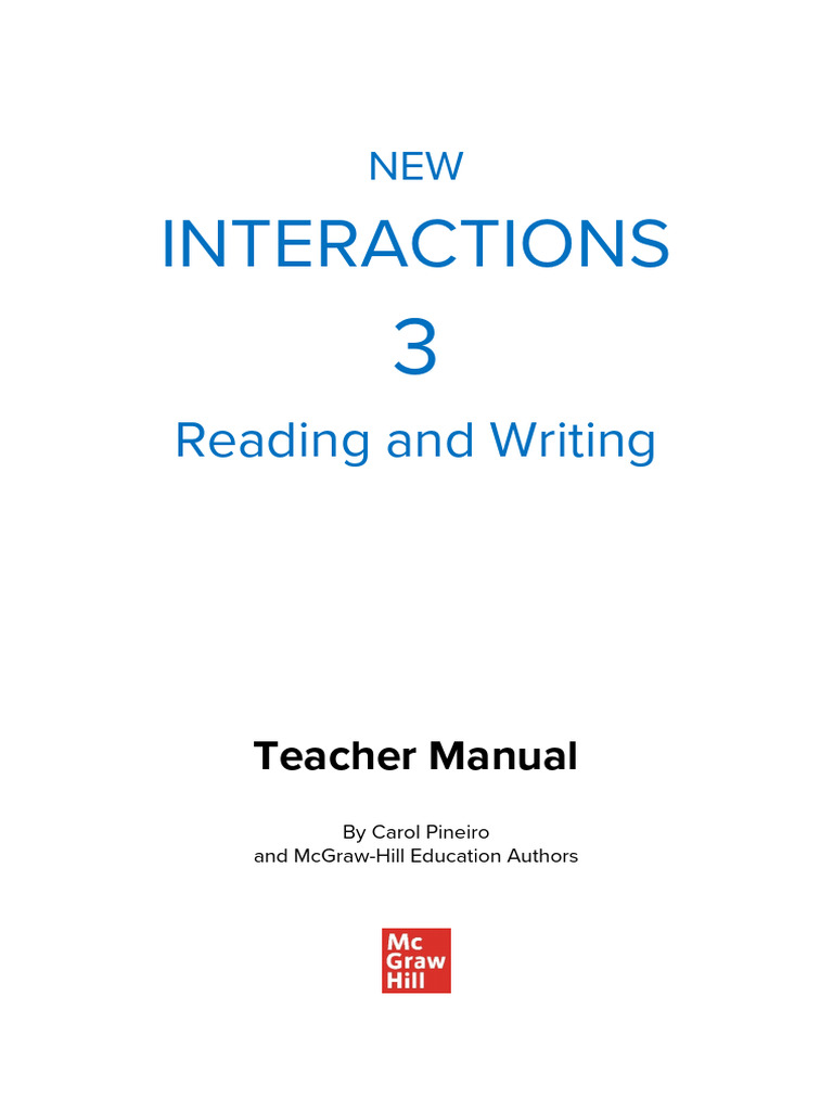 New Interactions Teacher Manual Guide | PDF