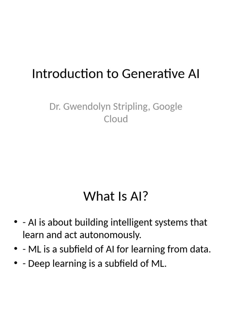 Introduction to Generative AI Overview | PDF