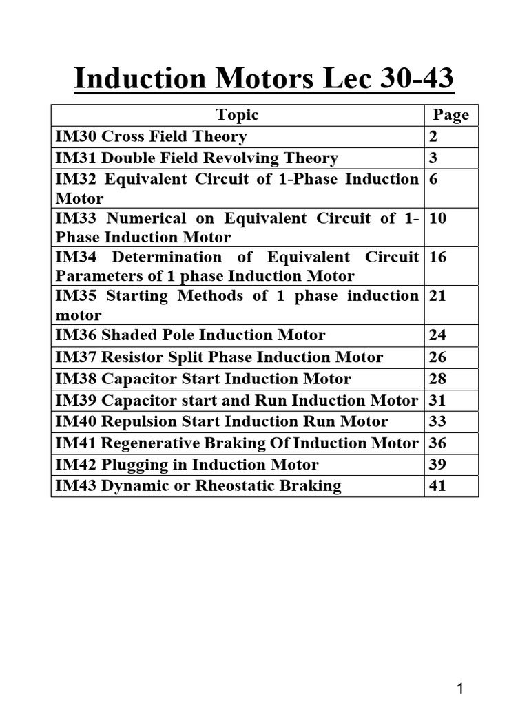 Induction Motor Theories and Methods | PDF
