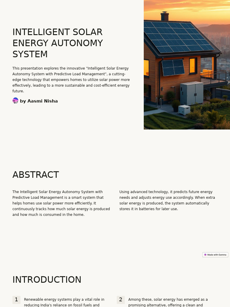 Understanding Solar Energy Autonomy | PDF | Solar Power | Solar Energy