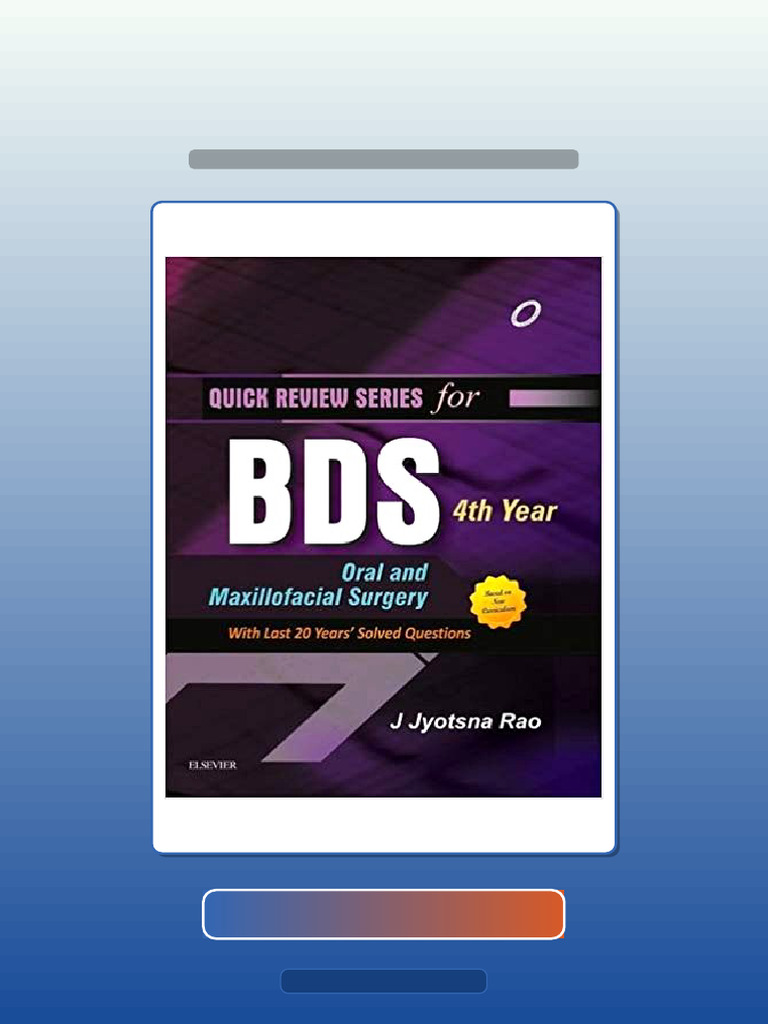 QRS For BDS 4th Year Oral and Maxillofacial Surgery by Jyotsna Rao ...