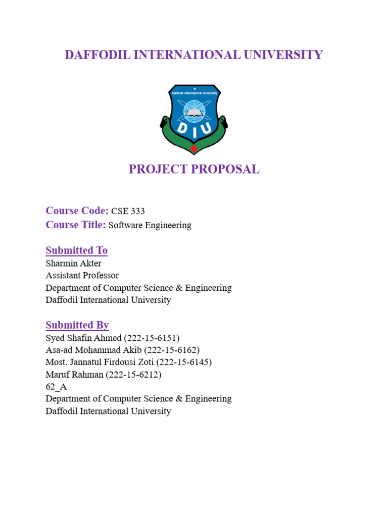 Software Engineering Student Platform Proposal | PDF | Computing ...