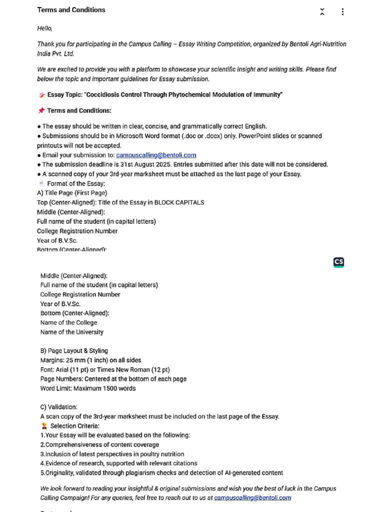 Campus Calling Terms and Conditions | PDF