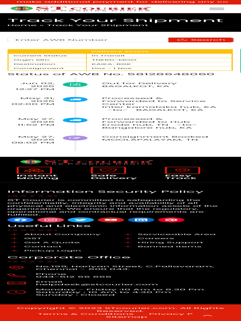 ST Courier Shipment Tracking Guide | PDF