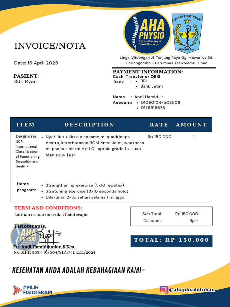 InvoiceNota AHA Physio Tuban - 2025-04-16T194640.827 | PDF