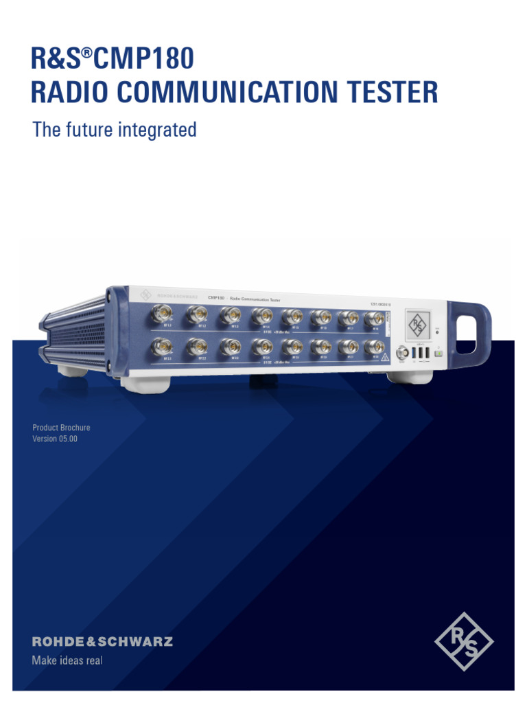 R&S®CMP180 Radio Communication Tester | PDF | Cellular Network | Wi Fi