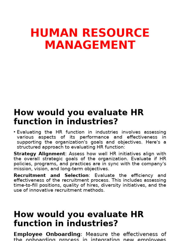 Evaluating HR Functions and Accounting | PDF | Human Resources | Employment