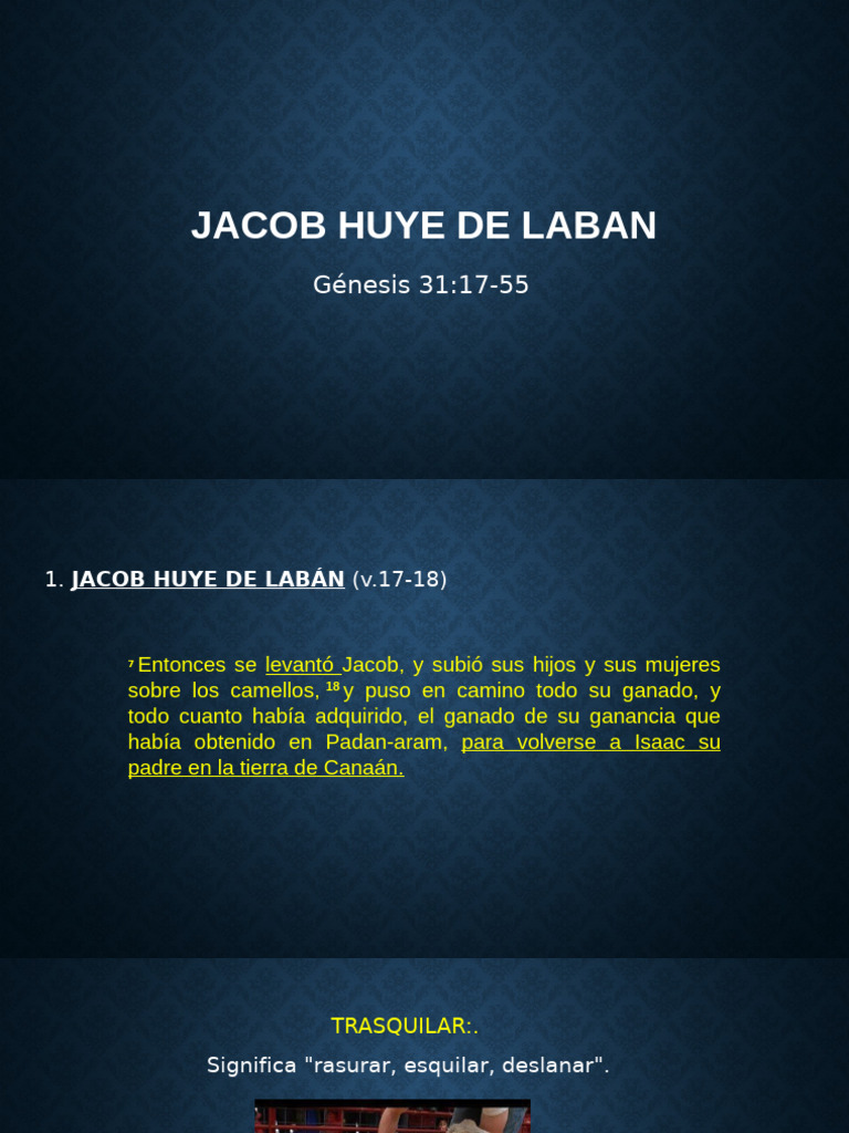 Jacob y su huida de Labán | PDF | Jacob
