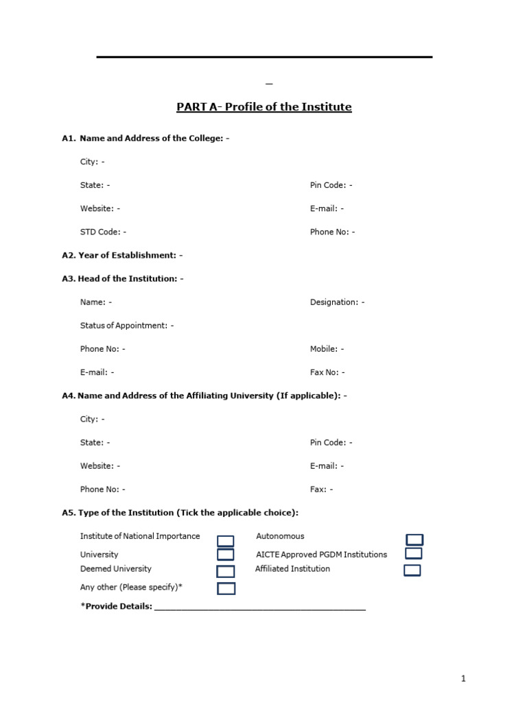 NBA Pre-Qualification Form for PG Programs | PDF