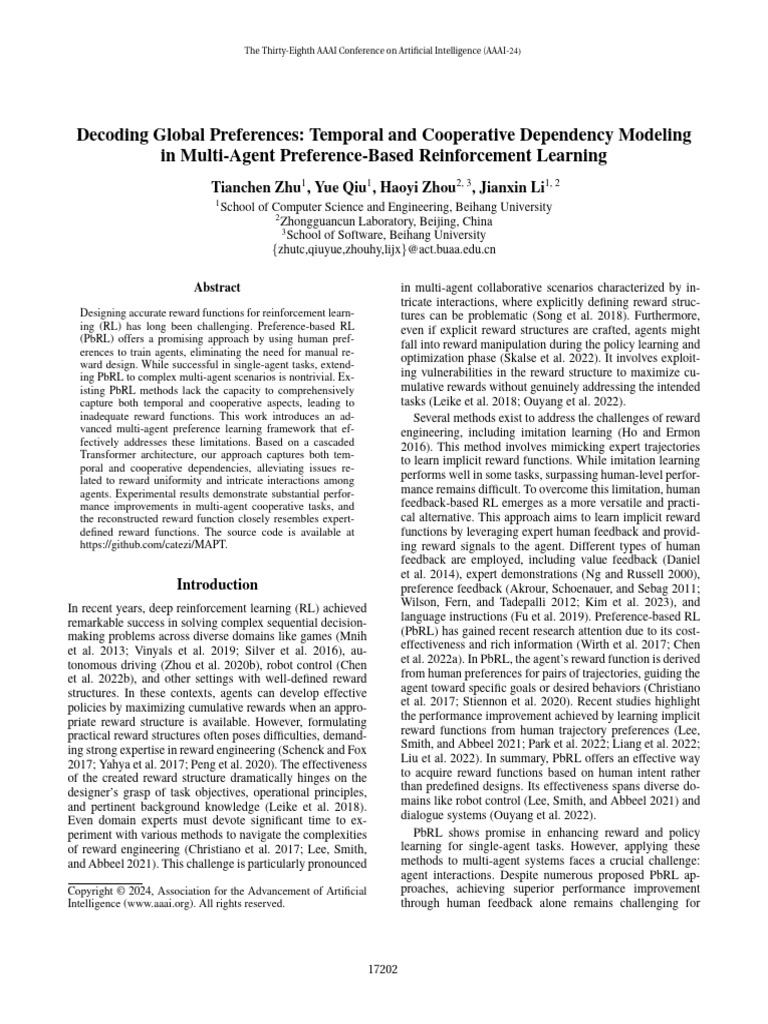 Multi-Agent Preference Learning Framework | PDF | Cognition | Cognitive ...