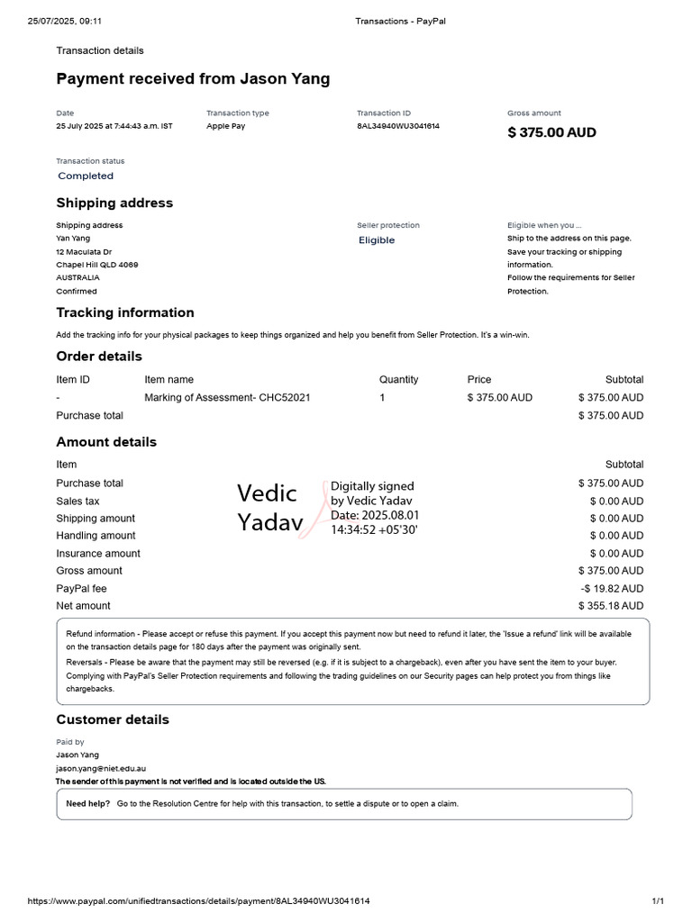 Signed - Transactions - PayPal | PDF | Pay Pal | Payments