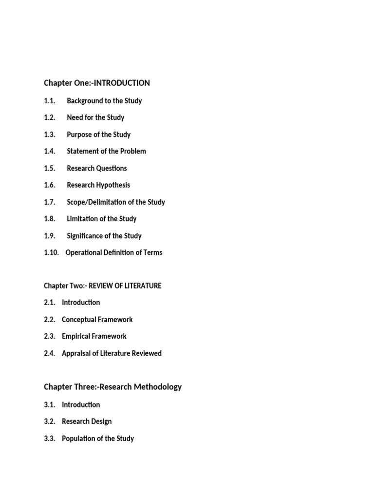 Research Study Framework and Analysis | PDF