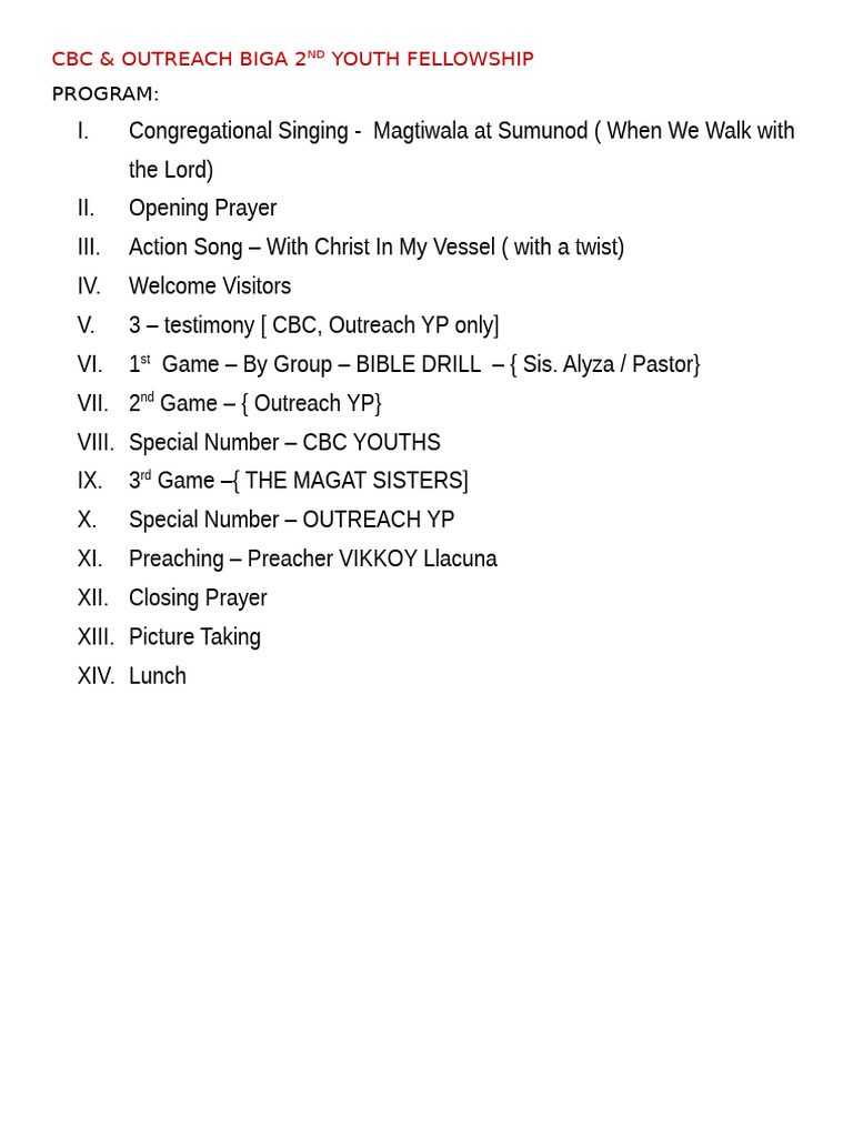 Program Youth Fellowship | PDF