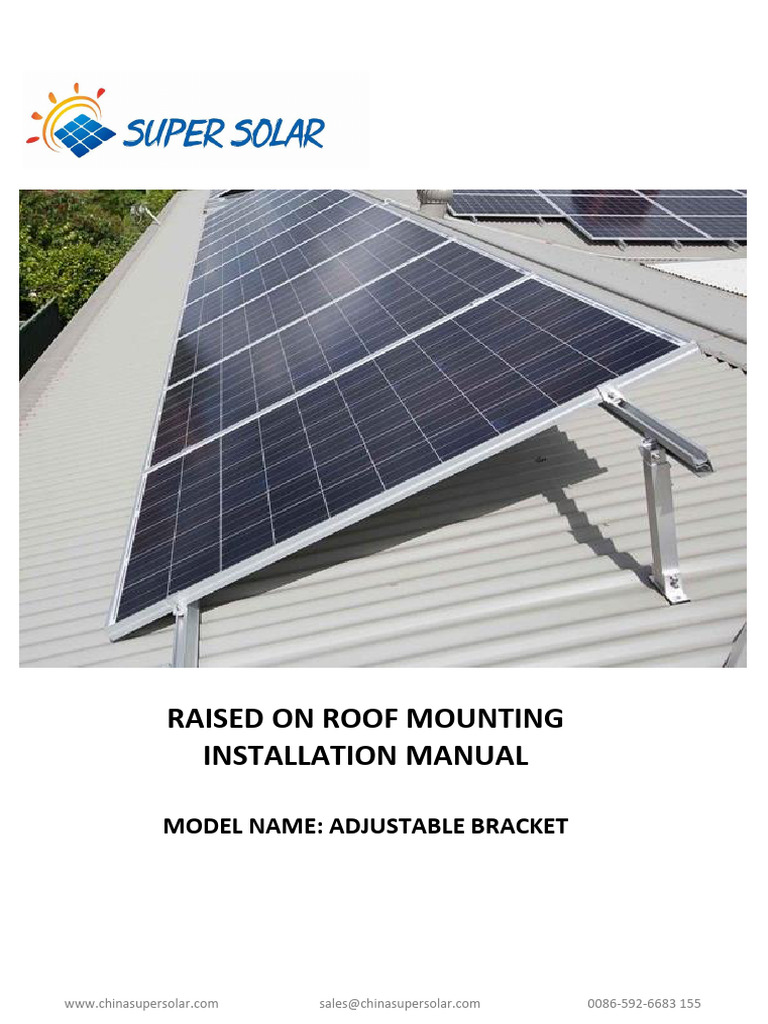 Adjustable Bracket Installation Guide | PDF