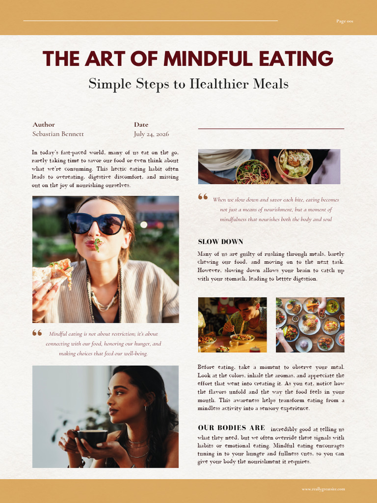 Mindful Eating for Healthier Meals | PDF | Eating | Psychology