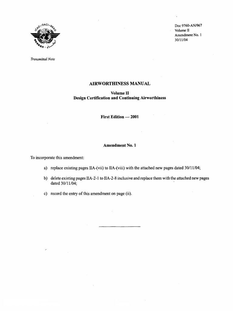 Airworthiness Manual Volume II Update | PDF | Aviation | Aerospace