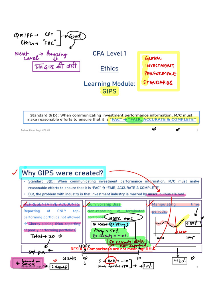 GIPS Compliance Overview for CFA Level 3 | PDF | Regulatory Compliance ...