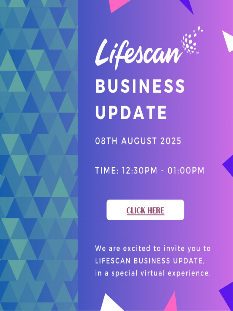 INVITE - Lifescan India Business Update | PDF