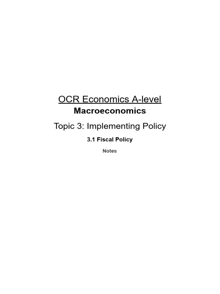 Understanding Fiscal Policy Basics | PDF | Taxes | Fiscal Policy