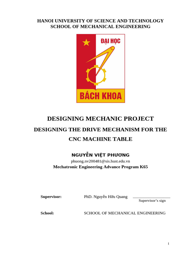 CNC Machine Table Drive Mechanism Design | PDF | Automation | Machines