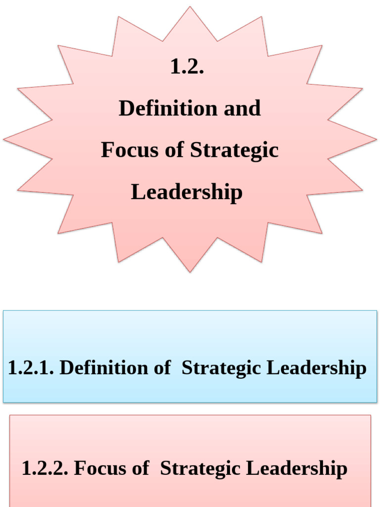 Understanding Strategic Leadership Essentials | PDF | Leadership ...