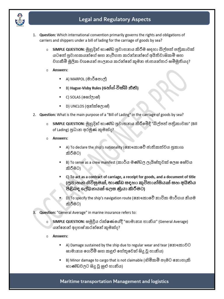 Logistics 6 | PDF